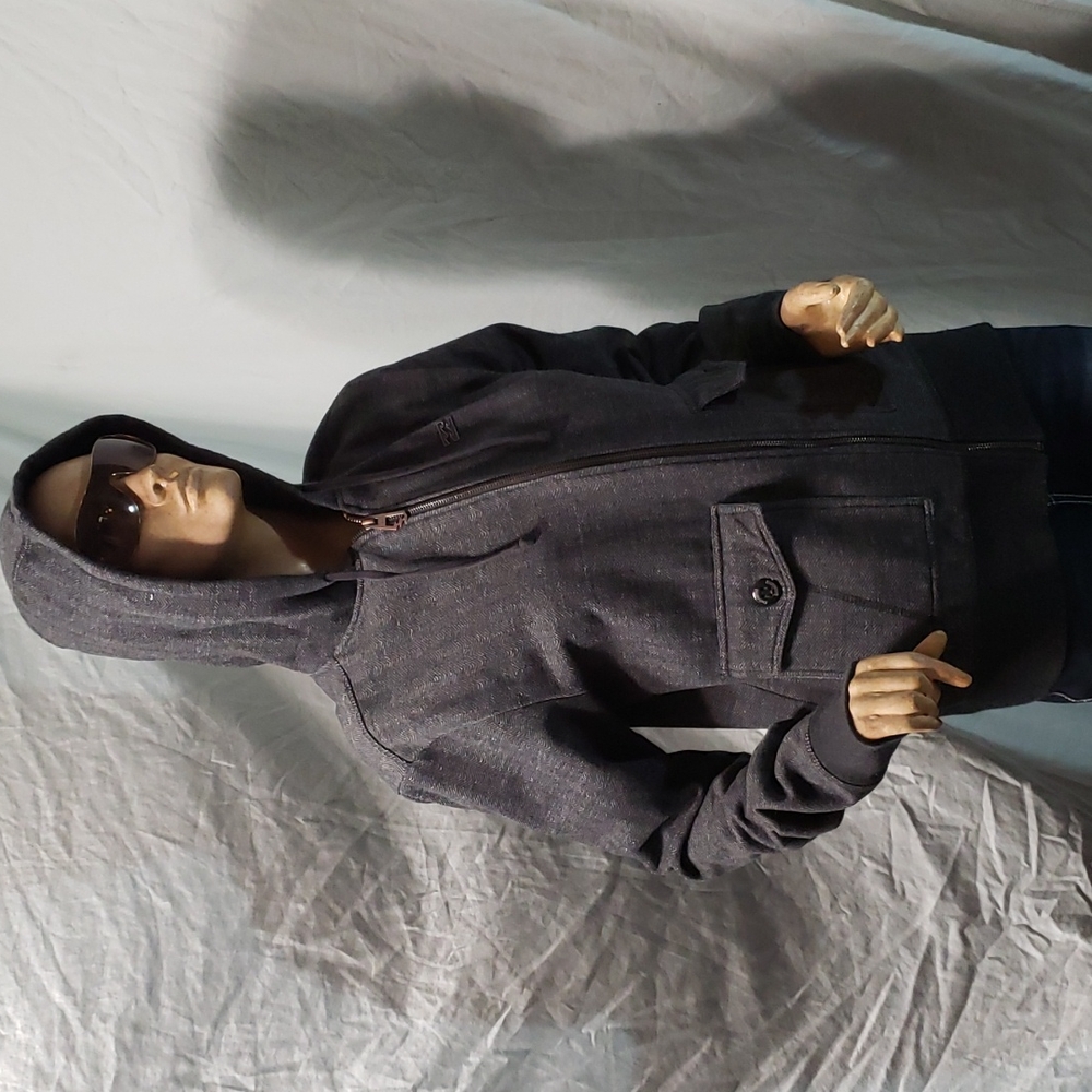 Billabong Zip-up Grey Hoodie Men's Size Small